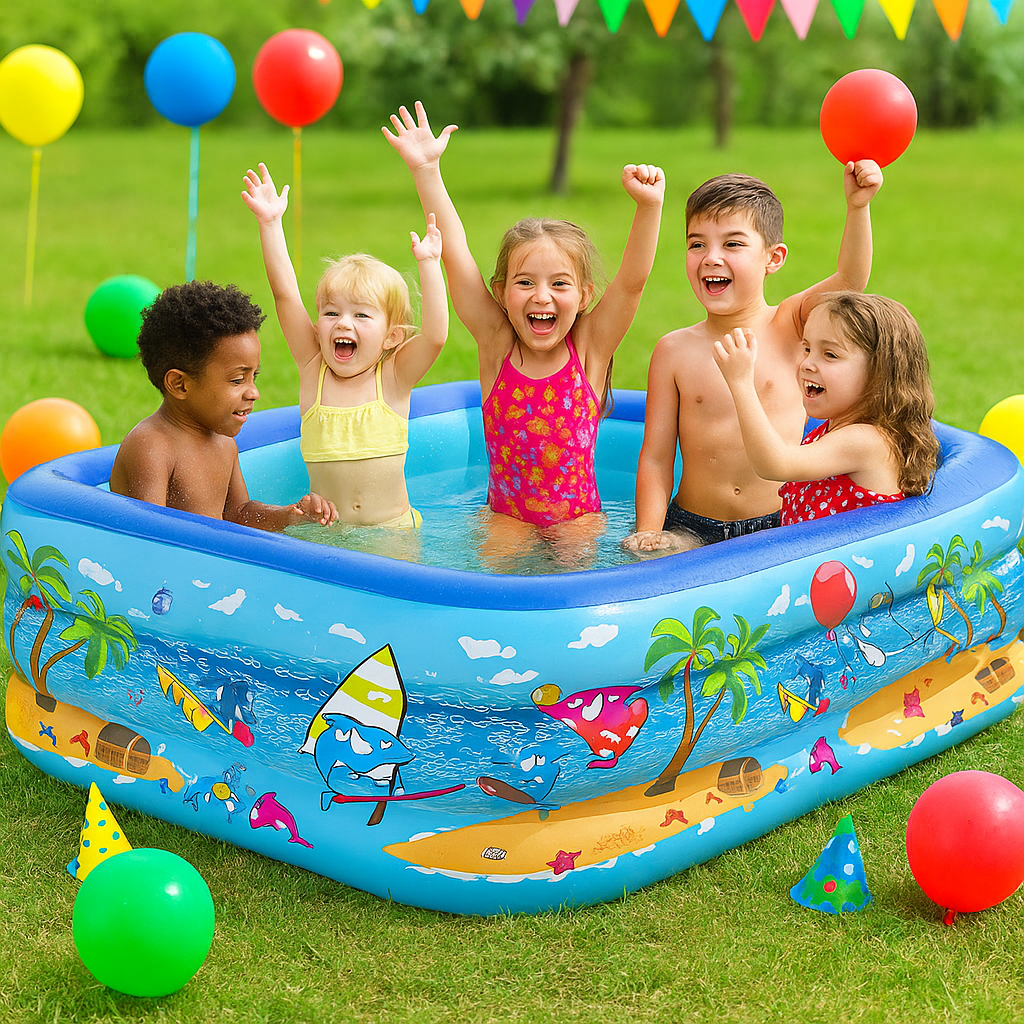 Summer Inflatable Pool: Aquatic Fun for Kids!