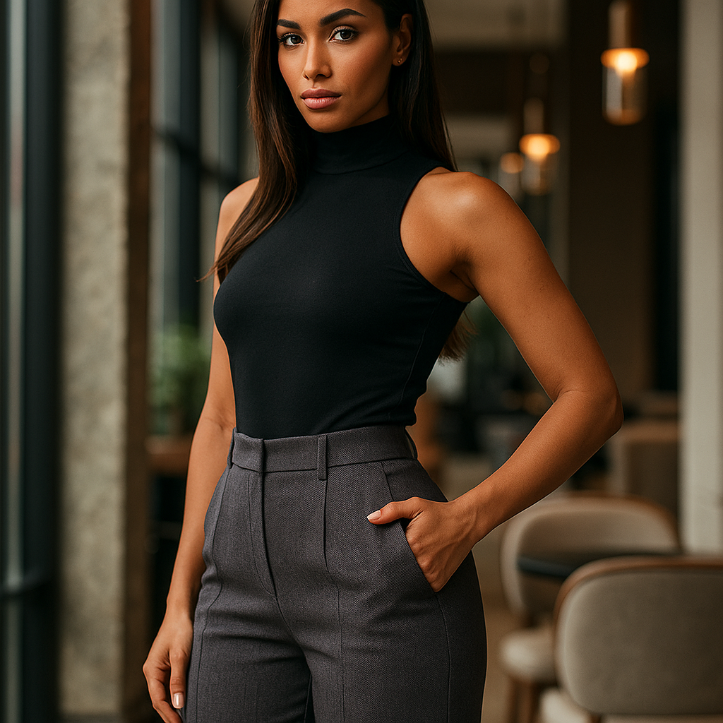 High-Waisted Elegant Pencil Pants