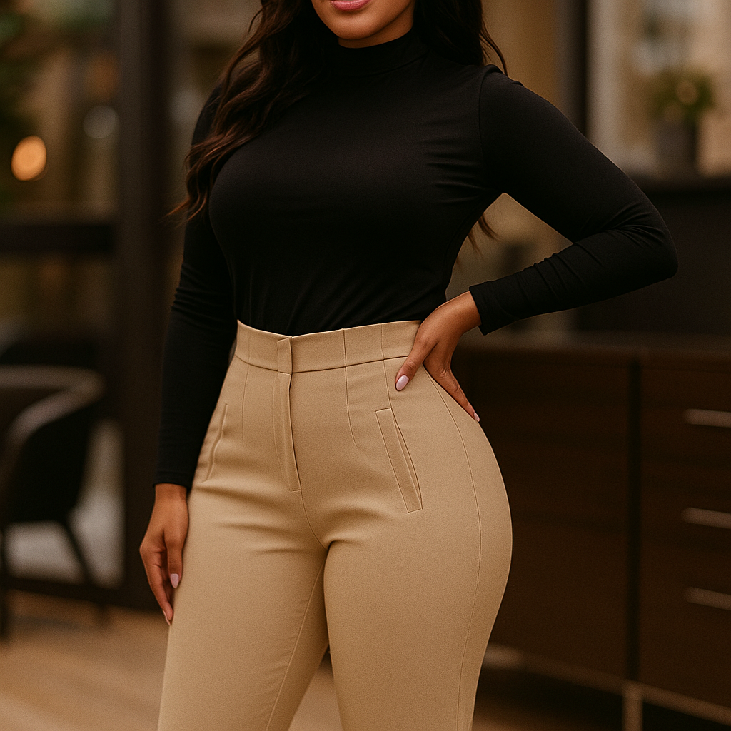 High-Waisted Elegant Pencil Pants
