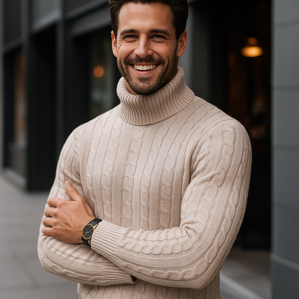 Men's Knitted Turtleneck Sweater