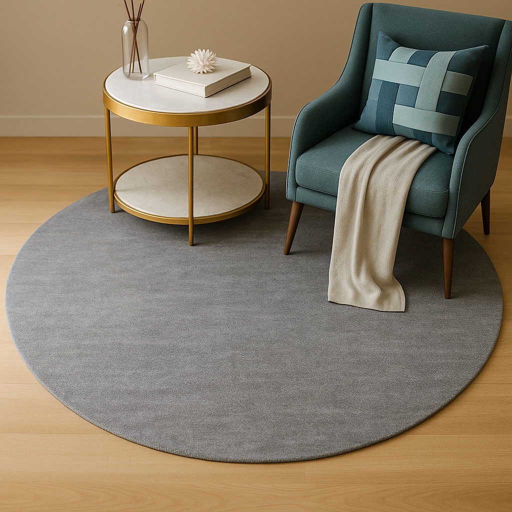 Crystal Round Rug – Luxurious Geometric Effect