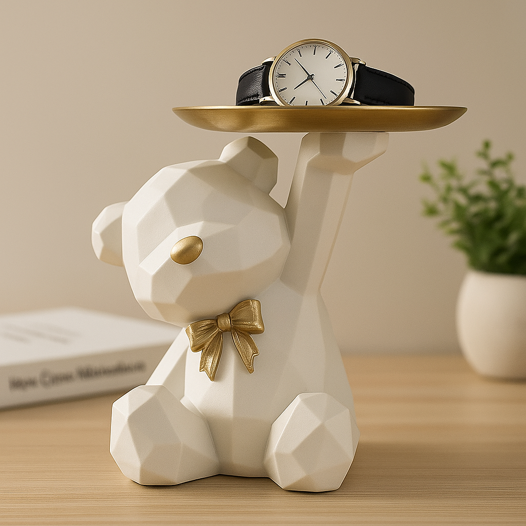 Kawaii Geometric Bear Tray