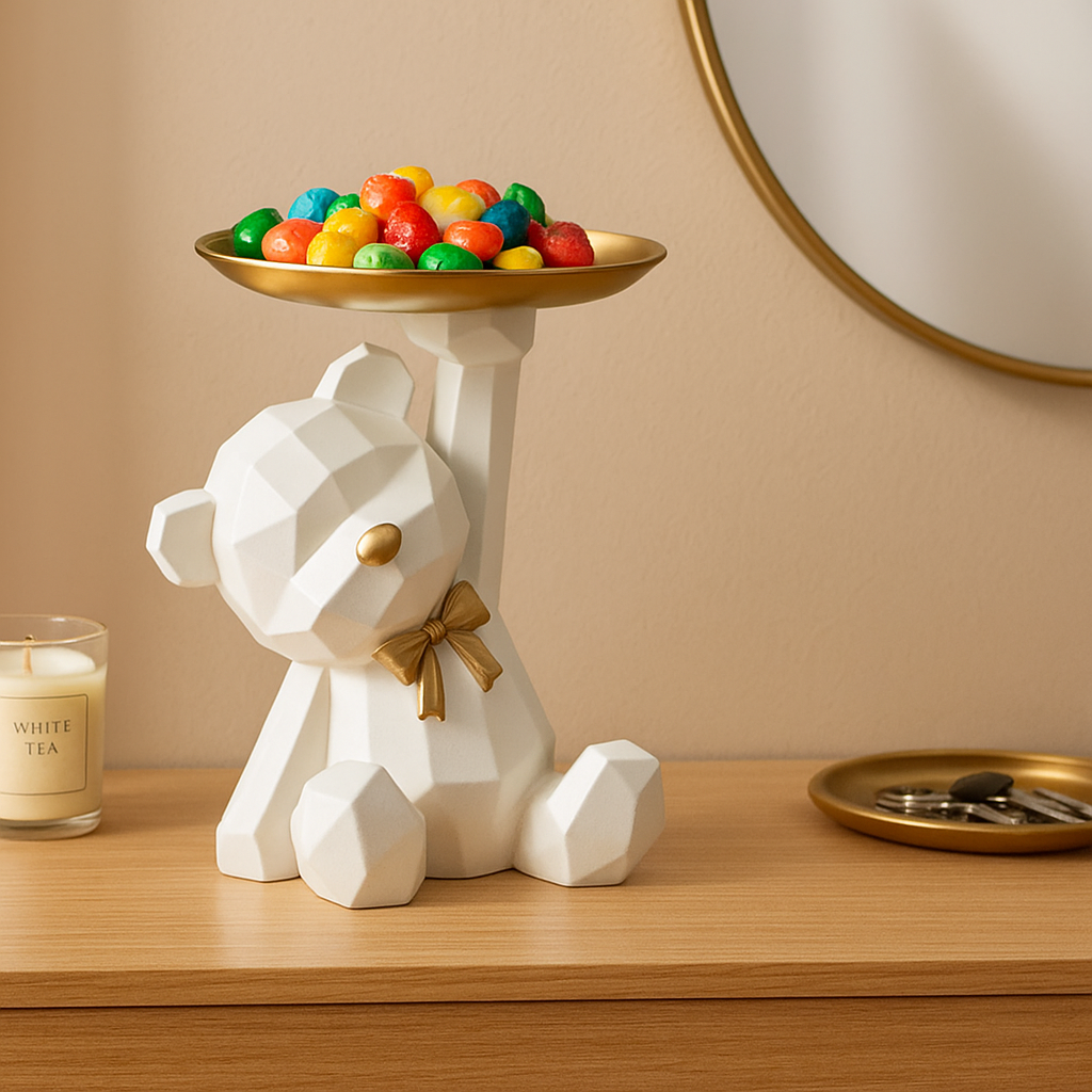 Kawaii Geometric Bear Tray
