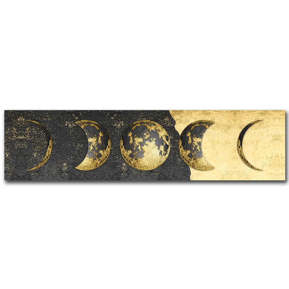 Wall Art Moon Phase Black White Posters Aesthetic Canvas Art Prints Abstract Painting Wall Picture for Living Room Home Decor