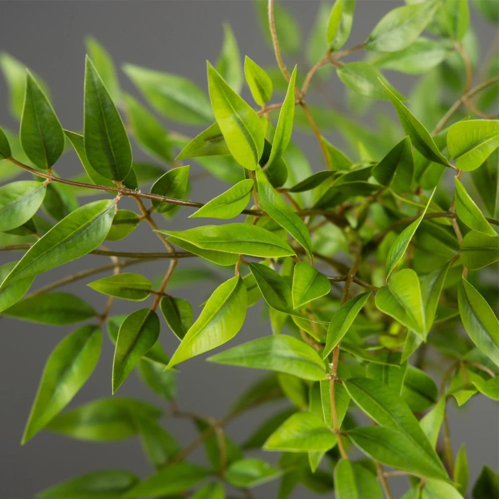 75-140cm Tall Artificial Nandina Plants Fake Tropical Palm Branches Plastic Green Bamboo Leaves For Home Garden Office Decor