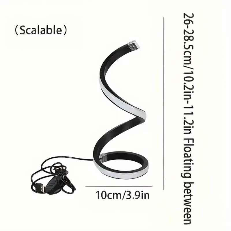 2025 new LED modern bedside lamp deformable spiral table lamp night lamp office living room bedroom decoration night lamp