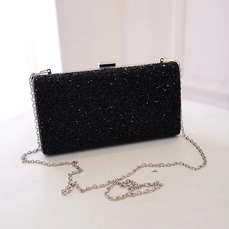 Silver Bling Bag Crossbody Evening Purse Luxury Clutch Party Diamond Handbags for Women Designer Shoulder Ladies Hand Bag