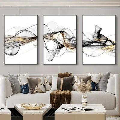 Golden Aurora – Abstract Wall Art Trilogy