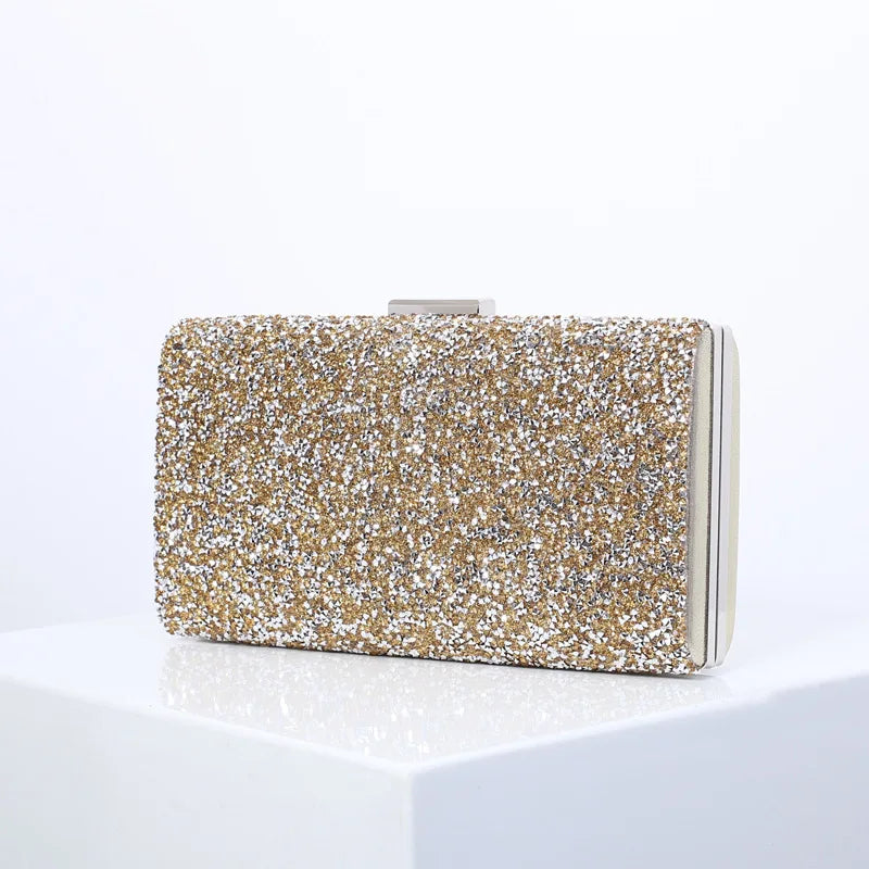 Silver Bling Bag Crossbody Evening Purse Luxury Clutch Party Diamond Handbags for Women Designer Shoulder Ladies Hand Bag