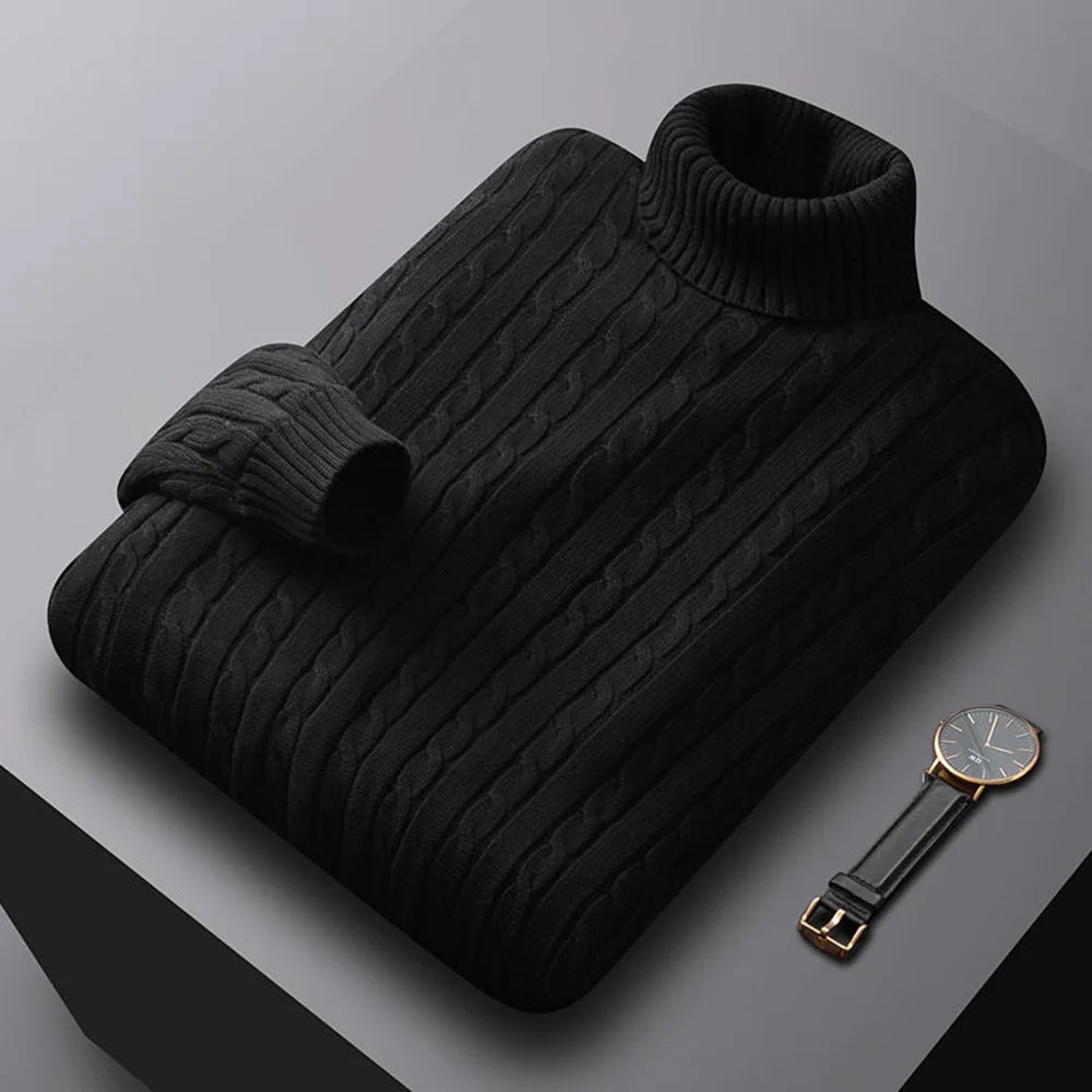 Men's Knitted Turtleneck Sweater