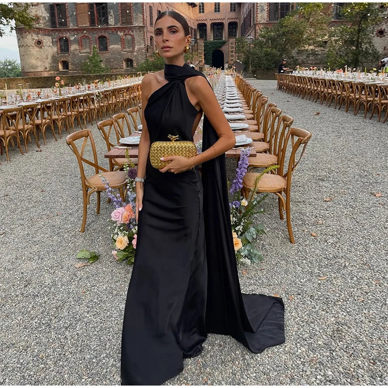 Ribbon Satin Glamour Gown