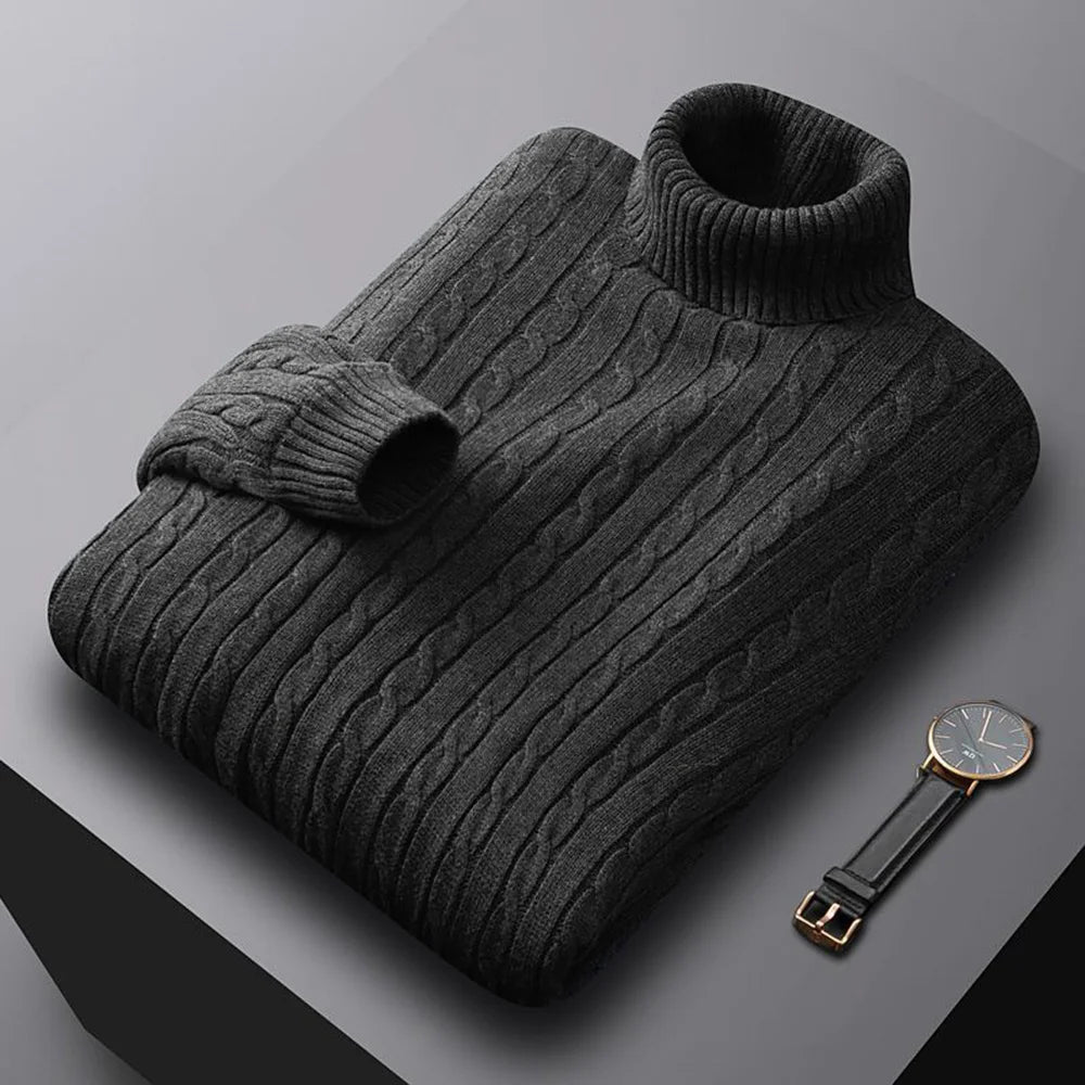 Men's Knitted Turtleneck Sweater