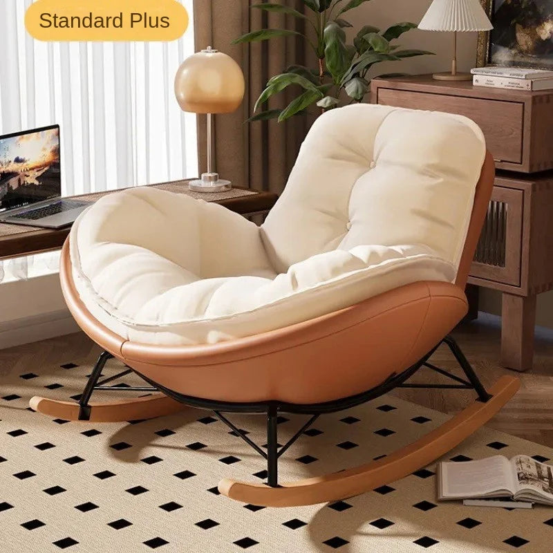 Warming Penguin Rocking Chair Single Lazy Person Sofa Lounge Chair Balcony Living Room Bedroom Household Leisure Chair Hot Sale