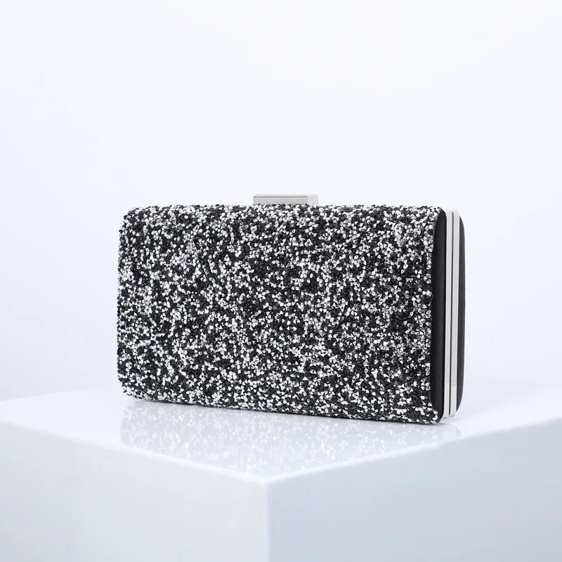 Silver Bling Bag Crossbody Evening Purse Luxury Clutch Party Diamond Handbags for Women Designer Shoulder Ladies Hand Bag