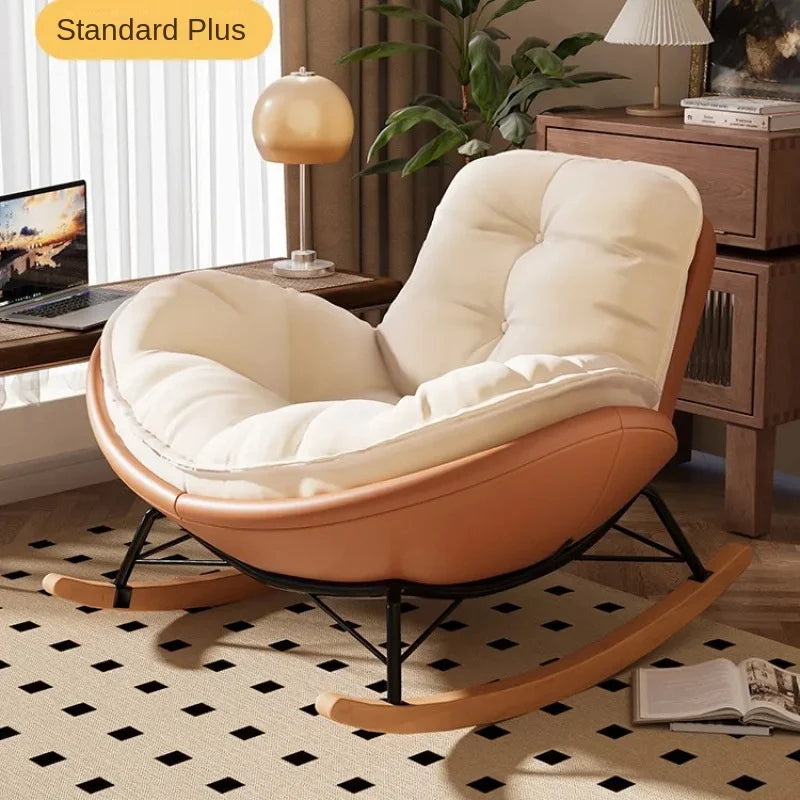 Warming Penguin Rocking Chair Single Lazy Person Sofa Lounge Chair Balcony Living Room Bedroom Household Leisure Chair Hot Sale