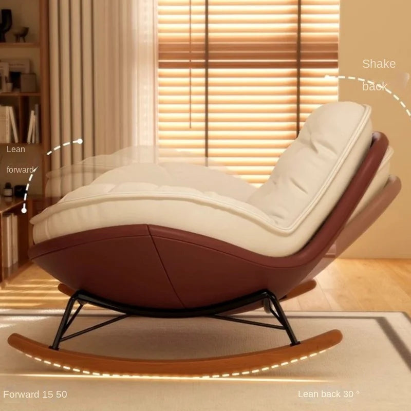 Warming Penguin Rocking Chair Single Lazy Person Sofa Lounge Chair Balcony Living Room Bedroom Household Leisure Chair Hot Sale