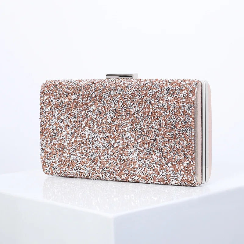 Silver Bling Bag Crossbody Evening Purse Luxury Clutch Party Diamond Handbags for Women Designer Shoulder Ladies Hand Bag