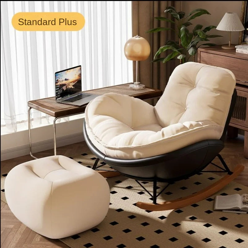 Warming Penguin Rocking Chair Single Lazy Person Sofa Lounge Chair Balcony Living Room Bedroom Household Leisure Chair Hot Sale