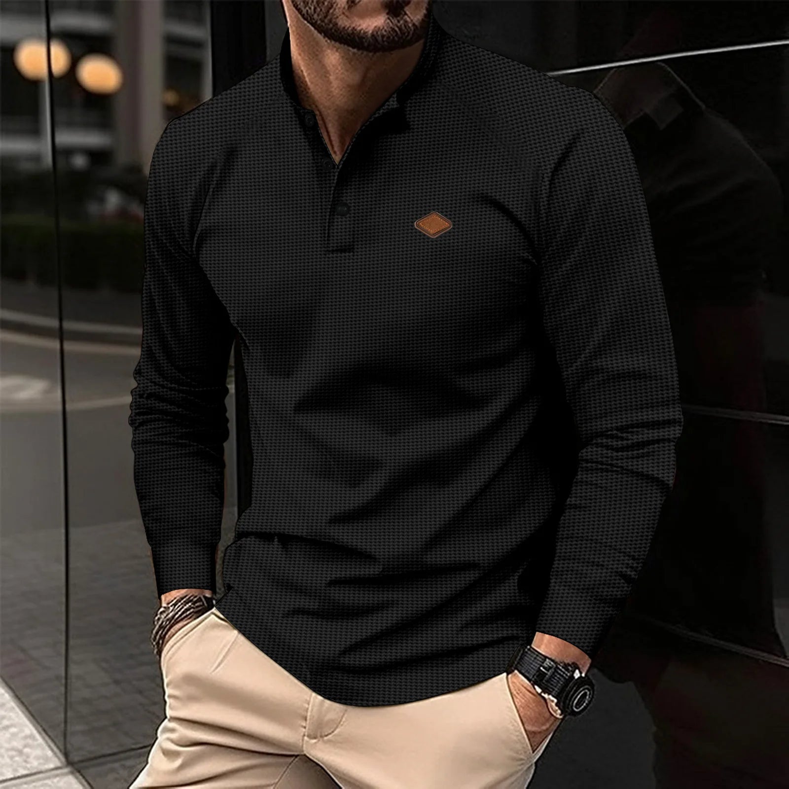 Men's Long Sleeve Polo Shirt