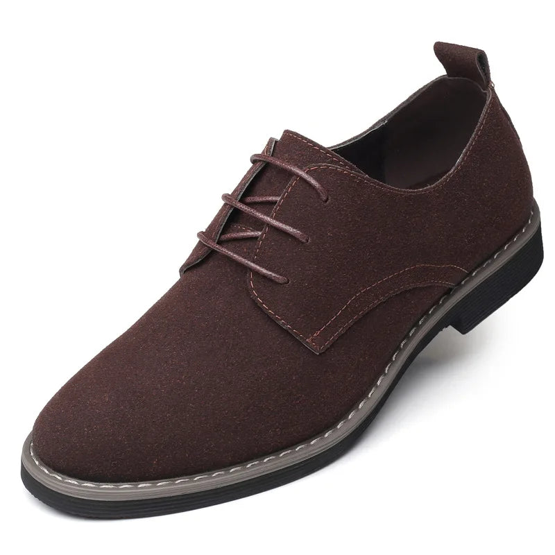 Plus Size 38-48 Men Casual Shoes Men's Suede Shoe Lace Up Blue Oxford Shoes for Men Flats Luxury Breathable Dress Shoes for Male