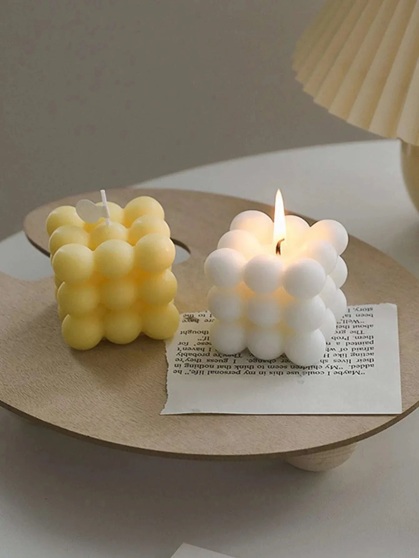 1pc Creative Ball-Shaped Soy Wax Magic Cube Aromatherapy Candle, High-End Wedding Favor Gift, Handmade Decorative Object, Decora