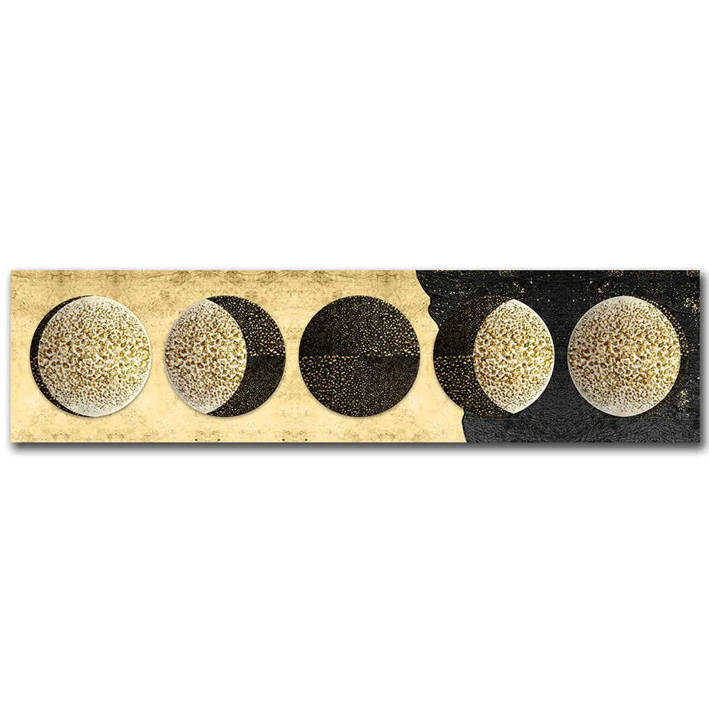 Wall Art Moon Phase Black White Posters Aesthetic Canvas Art Prints Abstract Painting Wall Picture for Living Room Home Decor