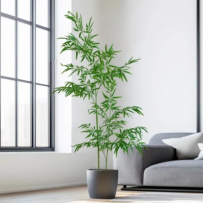 Artificial Bamboo Large Green Bamboo 1.4 M To 2.3 M Bamboo Home Floor Potted Fake Green Plant Hotel Garden Room Decoration