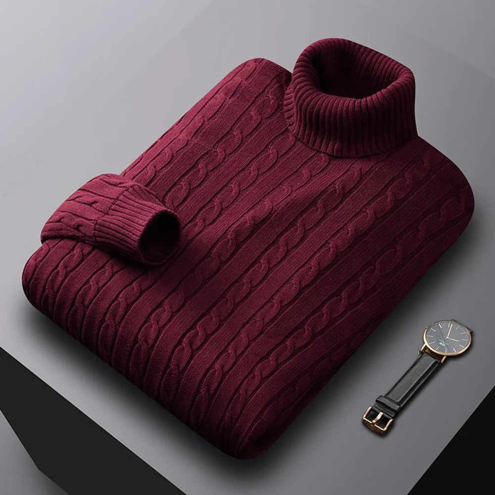 Men's Knitted Turtleneck Sweater