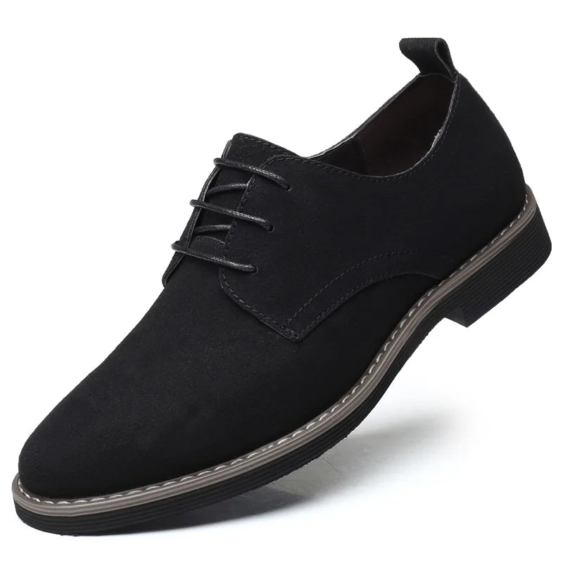Plus Size 38-48 Men Casual Shoes Men's Suede Shoe Lace Up Blue Oxford Shoes for Men Flats Luxury Breathable Dress Shoes for Male