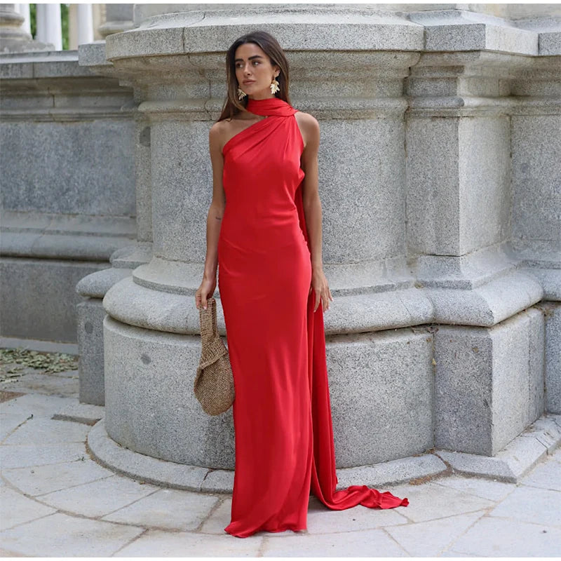 Ribbon Satin Glamour Gown