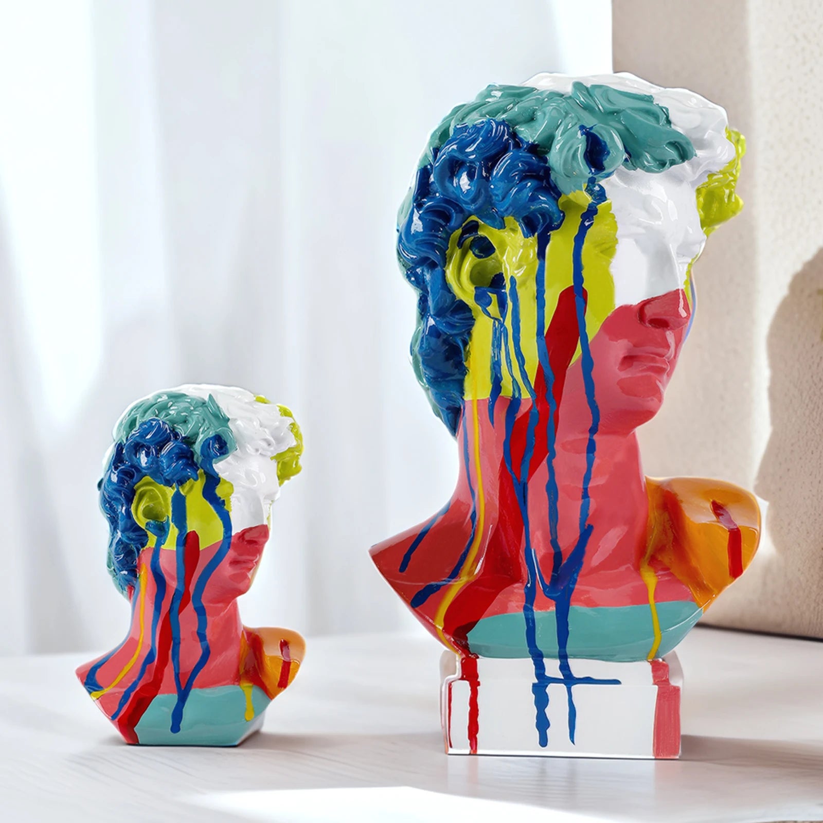 European Home Decoration David Head ResinStatues Statues Home Decor  Modern Abstract Art  Bust Sculpture Art Sketch Practice