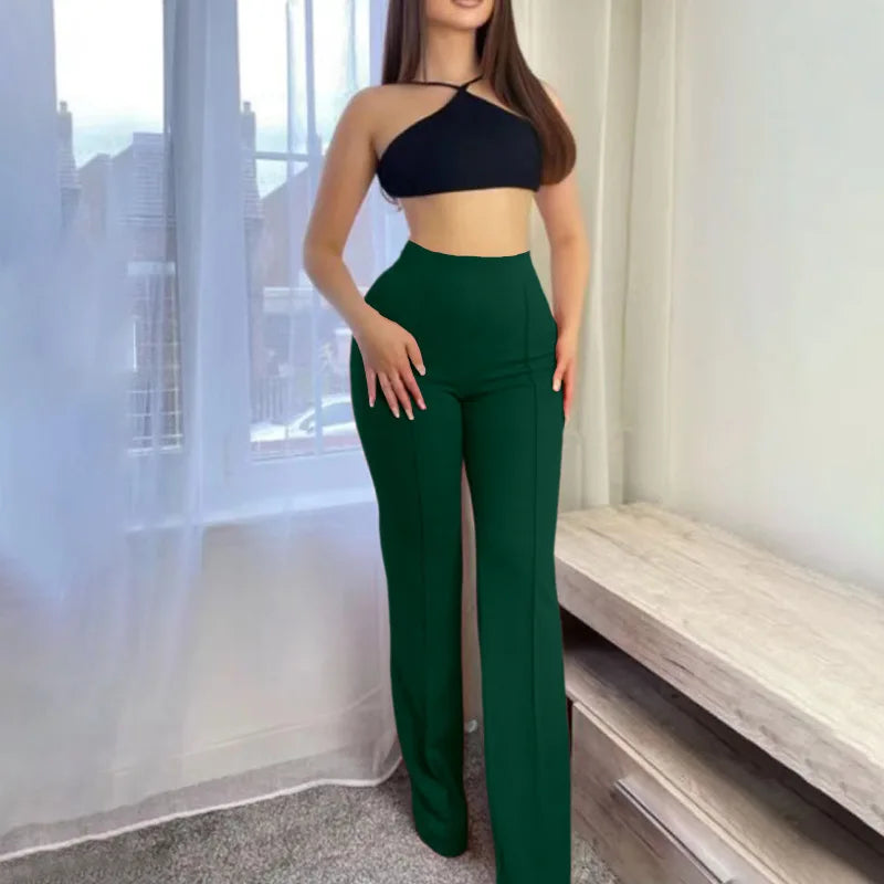 Premium High-Waisted Flared Trousers