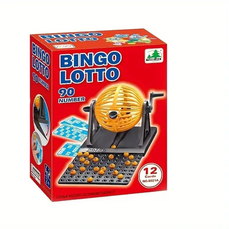 1pc Deluxe Bingo Game Set with Cage Bingo Game Set Lottery Machine Mini Chips Pretend Perfect for Family Party
