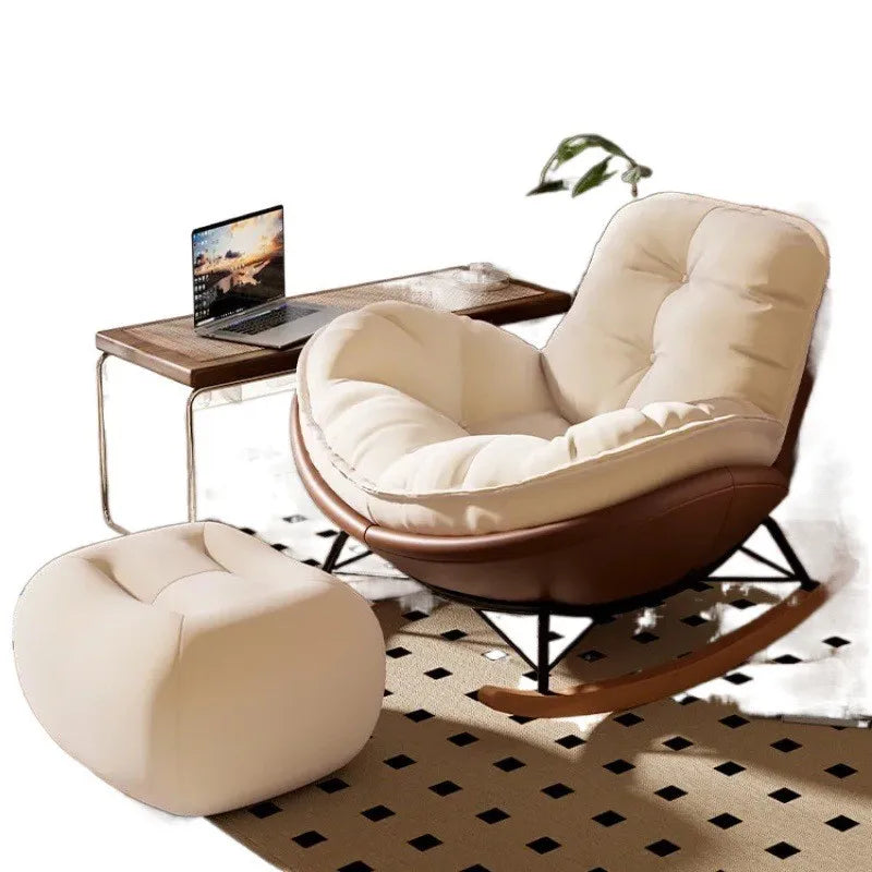 Warming Penguin Rocking Chair Single Lazy Person Sofa Lounge Chair Balcony Living Room Bedroom Household Leisure Chair Hot Sale