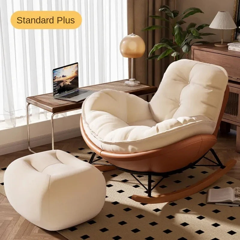 Warming Penguin Rocking Chair Single Lazy Person Sofa Lounge Chair Balcony Living Room Bedroom Household Leisure Chair Hot Sale